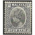 Perak 1936 SG88 1c Black Mounted Mint . ..