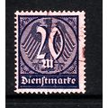 GERMANY 1923 OFFICIAL SG O251 20M BLUE / CARMIN...
