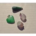 G 4 Gemstone Pendant Beads with Bails Amethyst ...