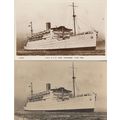 P&O Strathaird Liner 2x Ship Real Photo Vintage...