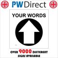 SIGN CIRCLE YOUR WORDS NORTH STRAIGHT AHEAD ARR...