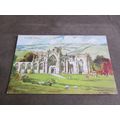 Valentines Postcard, Melrose Abbey Roxburghshir...