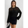Black Seeing Stars Oversized Sweater