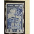 Zanzibar 1957 5s Deep Bright Blue Mounted Mint ...