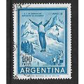 ARGENTINA REP 1959 1000p BLUE SKI JUMPER SG1290...