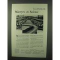 1929 General Motors Ad - Martyrs to Science