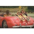Red Cadillac Sports Car With Extreme Sporting T...