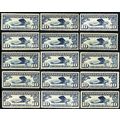 C10, Mint NH FVF WHOLESALE Group of 15 Stamps C...