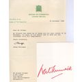 Neil Kinnock Hand Signed House Of Commons Lette...