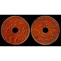 Netherlands East Indies 1938 1c Used Coin Dutch Wreath