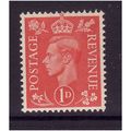 GREAT BRITAIN 1941 GEORGE VI 1d PALE SCARLET SG...