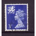 GREAT BRITAIN WALES 1971 SG W14 3p ULTRA MARINE...