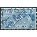 Bermuda 1957 SG145b 1/3d Blue Mounted Mint....