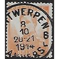 Mi 97: 1 Fr. orange Definitive Stamp: King Albe...