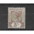 BR HONDURAS 1891 3C BROWN MM
