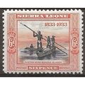 Sierra Leone 1933 SG175 6d Black & Brown-Orange...