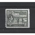 Turks&Caicos.SG202a 1s Raking Salt (Grey-Olive)...