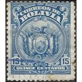 BOLIVIA, Coat of Arms, blue 1925, 15c