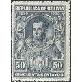 BOLIVIA, Antonio José de Sucre, blue 1931, 50c