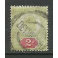 GB 1902 - 13 KEV11 2d Green / Red Variety Wmk 4...