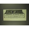 1908 Vermont Academy Ad - For Boys and Girls