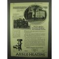 1922 ADSCO Heating Ad - Remove Fires From School