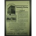 1922 ADSCO Heating Ad - Community Heating is Lo...