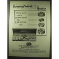 1922 S.W. Card Paragon Die Ad - Threading Quality