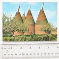 1980/90s postcard Kentish Oast Houses