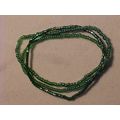 Green Glass Bracelets Beaded Set of 3 Tube Seed...