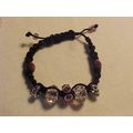 Pink Crystal Bead Bracelet Silver Ring and Suga...