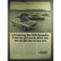 1974 Renault Cars Ad - If we can get you to drive one