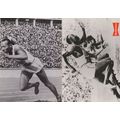 Jesse Owens Olympic Games Athletics 2x Postcard s