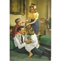 Social History Postcard 1977 Family (1200)