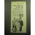 1958 Chase & Sanborn Coffee Ad - She deserves to eat out - at least once a week!