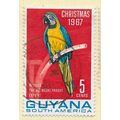 GUYANA 1967 CHRISTMAS XMAS MILLIE PARROT BILING...
