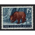 Yugoslavia Brown bear Wild Animal 1954 Canc SG#...