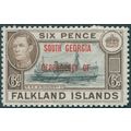 South Georgia 1944 6d. black & brown SGB6 unused