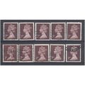BULK STOCK.7p Purple-Brown x 10.Type Unchecked....