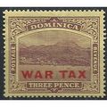 Dominica 1919 SG58 3d Purple/Yellow WAR TAX Mou...