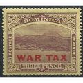 Dominica 1919 SG58 3d Purple/Yellow WAR TAX Mou...