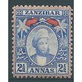 Zanzibar 1896 SG160 2 1/2d Bright Blue Very Fin...