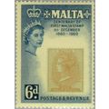 Malta QEII 1960 stamp centenary 6d 1860 Unmount...