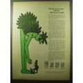 1960 Green Giant Corn Ad - The big green man and the little green people