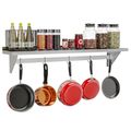 Stainless Steel Heavy Duty Wall Shelf with Pot ...