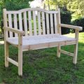Outdoor Cedar Wood Garden Bench in Natural with...