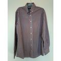 M&S Man Mens Shirt Size 16” Neck Burgundy mix L...