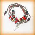 Beachwear Bracelet Unisex Key Charm Braided Cor...