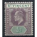 St Vincent 1904 SG85 1/2d Dull Purple & Green M...
