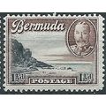 Bermuda 1936 SG100 1 1/2d Black & Chocolate Mou...